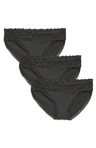 Joanie Cotton Pack Bikini Black 2 Plus Bikini Panties (Pack of 3