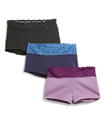 Leondra Cotton Pack Shortie Black