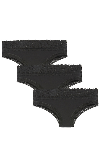 Mackenna Cotton Pack Cheeky Black Slide 1