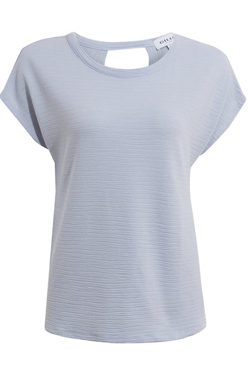 Short Sleeve Top with Back Over Lap Slide 1