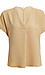 Roll-Up Short Sleeve V-Neck Top Thumb 1