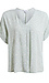 Rolled Sleeve V-Neck Abstract Top Thumb 1