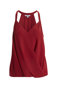 Surplice Halter Style Blouse Slide 1