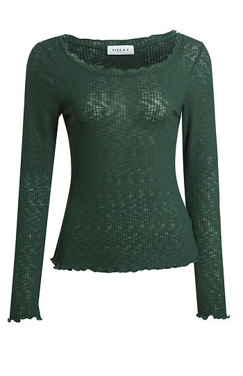 Boat Neck Long Sleeve Top Slide 1