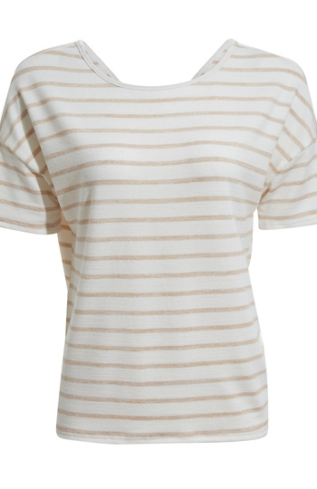 Back Ruching Stripe Top Slide 1