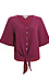 Button Front Tie Hem Top Thumb 1