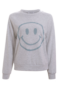 Smiley Face Graphic Print Top Slide 1