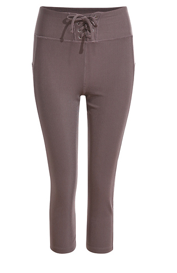 Lace-Up Crop Legging Slide 1