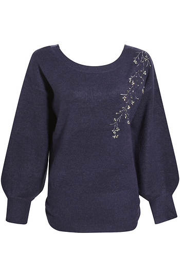 Democracy V-Neck Back Sweater Slide 1