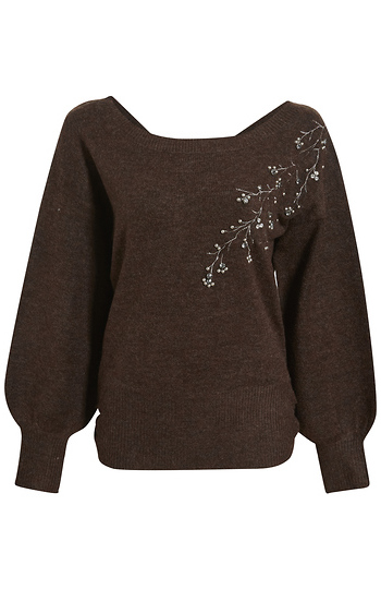 Democracy V-Neck Back Sweater Slide 1