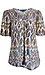 Democracy Geo Pattern Split Neck with Lace-Up Detail Thumb 1