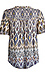 Democracy Geo Pattern Split Neck with Lace-Up Detail Thumb 2