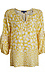 Democracy 3/4 Sleeve Split Neck Printed Top Thumb 1
