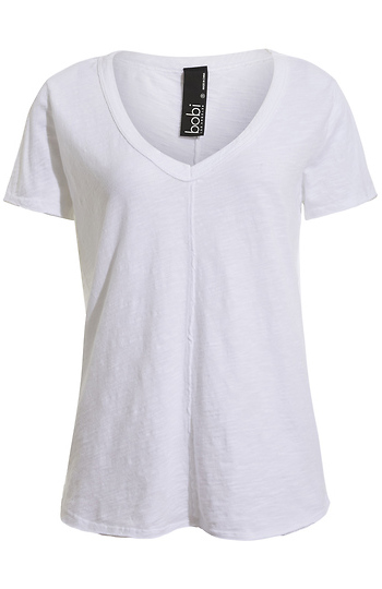 Center Seam V-Neck Tee Slide 1