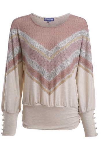 Democracy Print Knit Top Slide 1