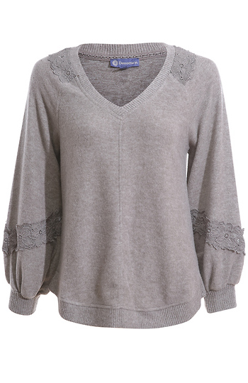 Democracy V-Neck Knit Top Slide 1