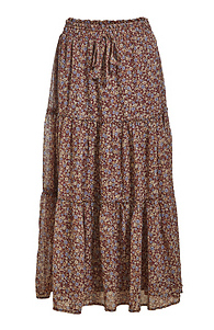 Tiered Floral Maxi Skirt Slide 1