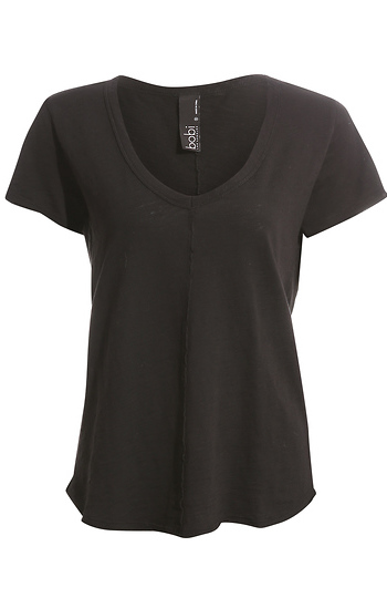 Center Seam V-Neck Tee Slide 1
