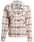 Democracy Plaid Crop Shacket