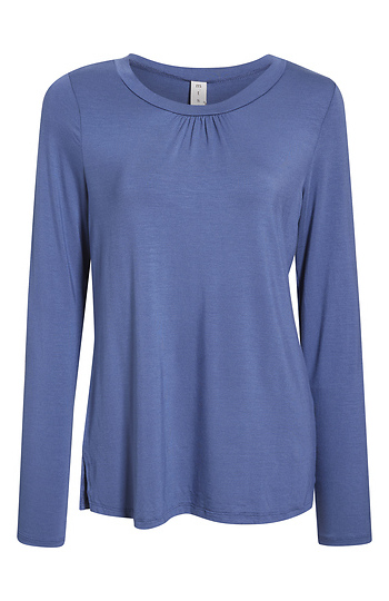 Long Sleeve Ruched Top Slide 1