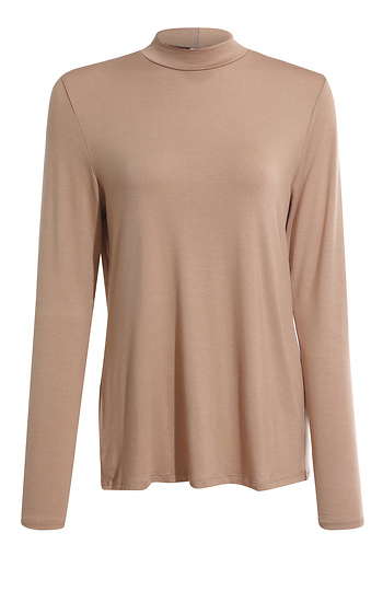 Bamboo Mock Neck Top Slide 1