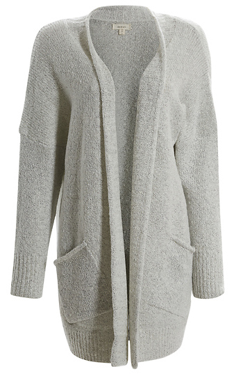 Open Front Heathered Cardigan Slide 1