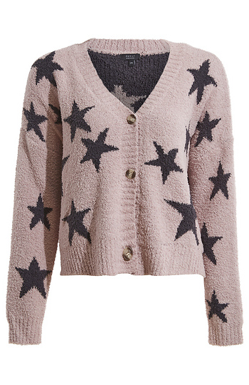 Star Print Cardigan Slide 1