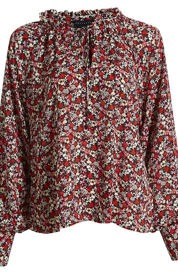 Sanctuary Floral Print Split Neck Long Sleeve Slide 1