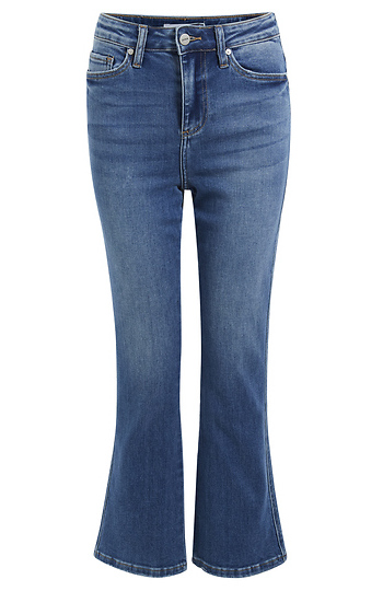 Ceros Jeans High Rise Cropped Flare Slide 1