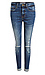 Ceros Denim Mid Rise Crop Thumb 1