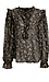 Floral Print Metallic Speckled Top Thumb 1