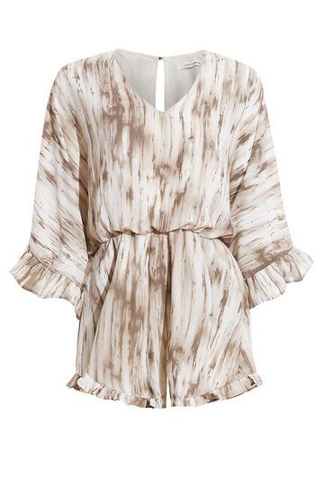 Flowy Printed Romper Slide 1