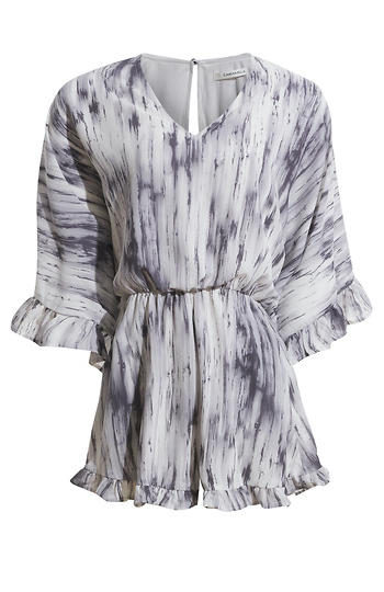 Flowy Printed Romper Slide 1