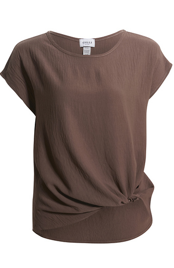 Side Knot Short Sleeve Top Slide 1