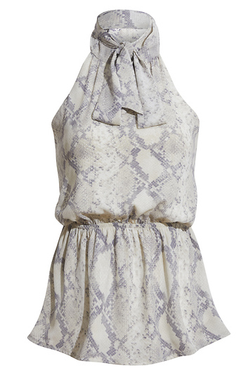 Halter Neck Snake Print Top Slide 1