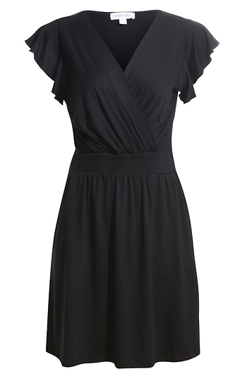 Surplice Ruffle Sleeve Dress Slide 1