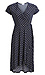 Geo Printed Faux Wrap Dress Thumb 1