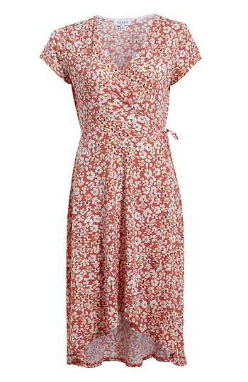 Gilli Surplice Floral Print Dress Slide 1