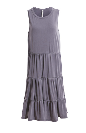 Cupro Ruffle Tank Dress Slide 1