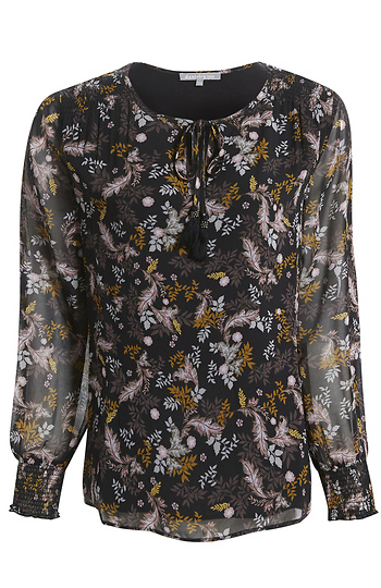 Daniel Rainn Long Sleeve Floral Print Top Slide 1