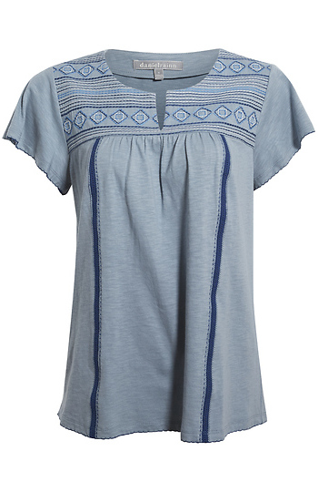 Daniel Rainn Embroidered Split Neck Slide 1