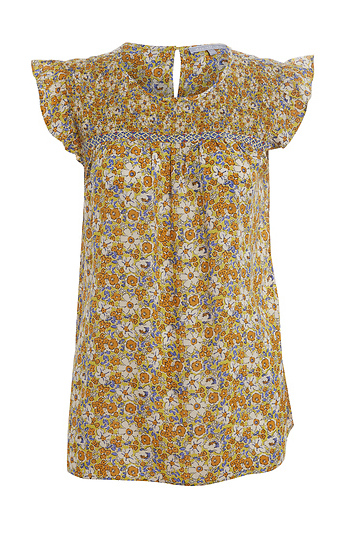 Daniel Rainn Short Sleeve Floral Top Slide 1