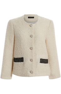 Wool Heart Button Jacket Slide 1