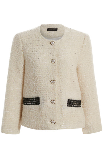 Wool Heart Button Jacket Slide 1