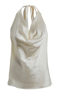Satin Cowl Neck Top Slide 1