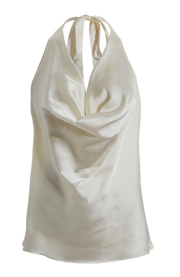 Satin Cowl Neck Top Slide 1