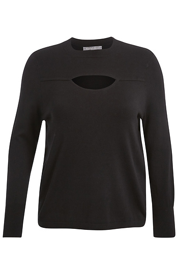 Daniel Rainn Long Sleeve Cutout Top Slide 1