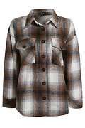 Curved Hem Plaid Shacket