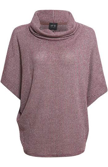 Cowl Neck Dolman Sleeve Top Slide 1