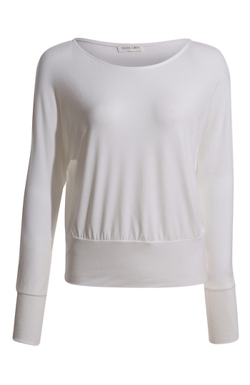 Banded Long Sleeve Top Slide 1